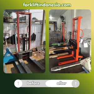 spesialis service hand stacker jakarta, melayani perbaikan hidrolik dan penggantian roda hanya di forklift indonesia